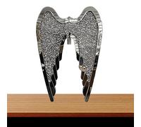 Sparkling Crushed Diamond Crystal Glass Angel Wings Wall Art, 40x60 cms, Elegant Bling Romany Wall Decor for Bedrooms, Living Rooms