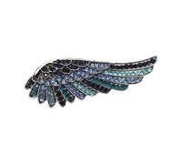 Sparkling Crystal Angel Wing Shaped Brooch Alloy Party Accessory For Jackets Scarves Parties Elegant Her Lightweight Fashion Brooch Gift