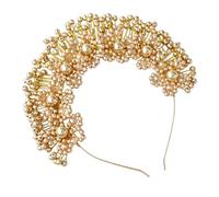 Sparkling Crystal Beaded Hair Circlet Interwoven Pearls Prom Special Occasions Stone Headband