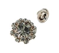 Sparkling Crystal Brooch with Iridescent Stones Safe Conveyor Attachment Pin Accessory for Clothes Coats Formal Event Safety Clasp Brooch Pin, one size, As described