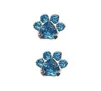 Sparkling Crystal Cats Paw Earrings Jewelry Trendy Loy Ear Studs Theme Earrings for Cat Lover and Fashion Enthusiasts