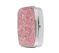 Sparkling Crystal Diamonds Pills Case Stylish Diamonds Studded Pills Holder Tablet Container for Daily Health Management