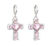 Sparkling Crystal Embedded Earrings Beautiful Crystal Inlayed Pendant Earrings For The Fashion Forward Individuals