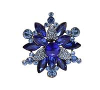Sparkling Crystal Floral Brooch For Women Elegant Wedding Jewelry With Secure Clasp Alloy Design Rhinestones Brooch For Women
