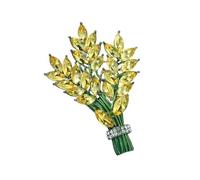 Sparkling Crystal Lavender Brooch Comfortable Wear Clothing Bag Accessories Lightwear Pin Lightweight Flower Brooch, フリーサイズ
