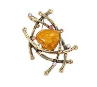 Sparkling Crystal Mix Nest Plan Brooch Twelve Hundred Dress Jackets Formal Wear Sparkling Crystal Jewelry, Einheitsgröße, As described