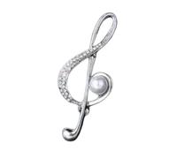 Sparkling Crystal Musical Note Brooch, Perfect for Music Lovers