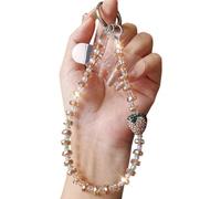 Sparkling Crystal Phone Chain Strap Adjustable Beaded Key Ring Cell Phone Decoration & Women Jewelry Phone Strap