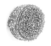 Sparkling Crystal Rhinestone Decorative Banding Belt for DIY Clothing, Wedding, Bridal Dress - Silver/AB Color (Silver White)