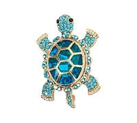Sparkling Crystal Rhinestones Turtles Crystal Brooch Alloy Rustproof Clasp Badge Elegant Accessory for Gift Giving Handcrafted Tortoise Brooch