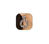 Sparkling Crystal Statement Earrings for Women,Dainty Rhinestone Round Hollow Circle Drop Dangle Earrings Party Prom Vintage Colorful Jewelry Gifts, L, Metal, crystal