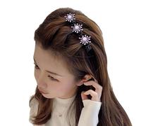 Sparkling Crystal Stone Braided Hair Clip, Snowflake Hairpin Twist Hairstyle Hai Layer Double Double J0k6 Plait Bangs