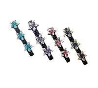 Sparkling Crystal Stone Braided Hair Clips Tooth-Shaped Bangs Broken Hair Barrettes Rhinestones Hairpin