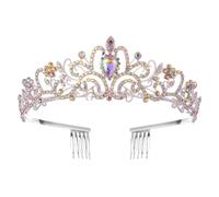 Sparkling Crystal Tiaras Crown Queen Wedding Headpiece Gold Rhinestone Barocry Headband and Birthday