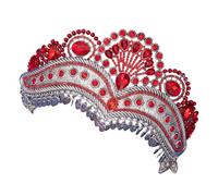 Sparkling Crystals Crowns Headpiece For Bride Shimmering Colorful Rhinestones Headwear Accessories Stylish Headdress