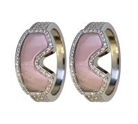 Sparkling Dating Rings Snow Goggles Shape Opening Unique Finger Jewelry Copper Texture for Party and Daily Wear Copper Zirconia