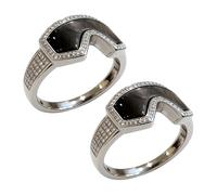 Sparkling Dating Rings Snow Goggles Shape Opening Unique Finger Jewelry Copper Texture for Party and Daily Wear Comfortable Wear