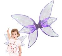 Sparkling Fairy Wings - LED 6 Pieces Wings Luminous Wings - Fairy Godmother Costume Halloween, Cosplay for Halloween Cosplay Holiday Party, Children's Butterfly Wings