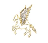 Sparkling Flying Horse Brooch Zn Alloy Hollow Out Lightweight Pin for and Gifting Gift Pin