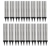 Sparkling Fountain Candles with Holder: Perfect Cake Sparklers Fountain Candles for Birthday, Wedding, Anniversary, and Party Decorations (Silver, 16 Pack of 2)