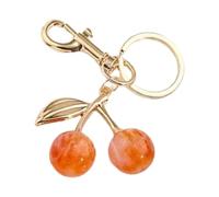 Sparkling Fruit Bag Accessory Fashion Keychain Alloy Resin Texture Fruit Keyrings for Party and Casual Outfits Modern Fashion Statement