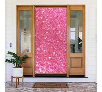 Sparkling Glitter Door Cover Decorations, Welcome Door Banner Backdrop Seasonal Spring Summer Porch Banner Sign Photo Background for Indoor Outdoor Party Decor 72.8 x 35.4 Inch