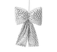 Sparkling Glittering Checkered Bowknot Ornament Elegant Christmas Tree Decoration For Festival Holiday Homes Decoration Glittering Bowknot Party