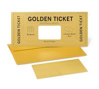 Sparkling Gold Personalised Scratch Card Reveal - Fun Golden Ticket Scratch Off Gift for Couples - Custom Message Surprise Scratch Card Reveal for Birthday Gifts for Women, Christmas, Holidays