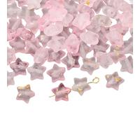 Sparkling Gradient Color Acrylic Star Shaped Bead Crafting Materials for Bracelets Phone Chains Jewelry Accessories Handmade Bead with Gold Finish