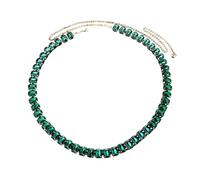 Sparkling Green Crystal Waist Jewelry Elastic Fringe Chain Waist Jewelry For Special Occasions Gift Green Crystal Fringe Chain