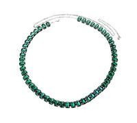 Sparkling Green Crystal Waist Jewelry Elastic Fringe Chain Waist Jewelry For Special Occasions Gift Giftable Crystal Fringe Body Chain