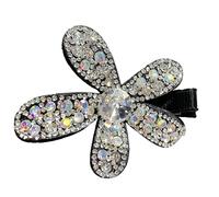 Sparkling Hair Clips, Rhinestone 3D Floral Barrettes, Standard Size Hairpin with Metal, Elegant Accessory, Fashion Pin with Shiny Design, Hair Jewelry for Bridal Wedding