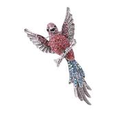 Sparkling Hawks Brooch Retro Cartoon Design Rhinestones Embellished Alloy Materials Decorative Pin For Clothing Jackets Retro Hawks Brooch With Sparkling Crystals