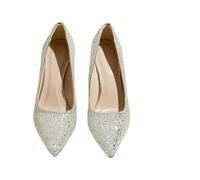 Sparkling High Heels Shiny Crystal Women Pumps Sequins Stage Performances Lady Stiletto Pointy Toe Female Heels Gorgeous Evening Dress Shoes for Women(Sky Blue,41)
