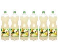 Sparkling Juice Drink 2L - Refreshing Fruity Soft Drink - Large Bottle for Sharing - FF (Pack of 6, Pear)