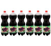 Sparkling Juice Drink 2L - Refreshing Fruity Soft Drink - Large Bottle for Sharing - FF (Pack of 6, Red Grape)
