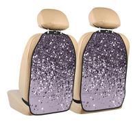 Sparkling Lavender Lady Glitter Shiny Decor Art,2 Pack Car Seat Kick Mats Back Seat Protector Durable Back Seat Organiser