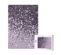 Sparkling Lavender Lady Glitter Shiny Decor Art,300 Pieces Wooden Jigsaw Family Game Jigsaw Puzzles for Adults Teens