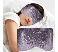 Sparkling Lavender Lady Glitter Shiny Decor Art, Sleep Mask for Home Travel, Full Eye Covers Light Blocking Eye Mask Sleep Eye and Ear Muffs