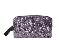 Sparkling Lavender Lady Glitter Shiny Decor ArtMakeup Trave Bag for Women,Cosmetic Large Capacity Organizer