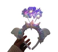 Sparkling LED Light Up Angel Headband Stand Out at Parties and Festivals Christmas Unique Gift Feathered Headpiece