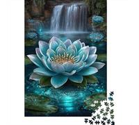 Sparkling Lotus Flowers, Waterfalls, Sacred EnergyJigsaw Puzzles 1000 Pieces for Adults Puzzle Educational Games