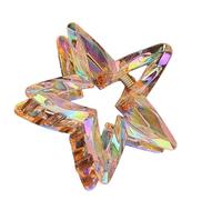 Sparkling Multicolor Acrylic Star Shaped Hair Claw Clip Lightweight Resin Accessory For Everyday Styling Pointed Star Clip