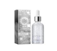Sparkling Oil for the Body,Shimmer Body Oil for Body & Hair,Nourishing & Glowy Bodies Shimmering,Moisturize Non Sticky Glow Shimmer Lotion Face and Bodies Smooth Light Shimmer Glow (Silver, 30ml)