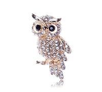 Sparkling owl brooch inlaid with diamond brooch, chest flower, clothing accessories, men's and women's accessories