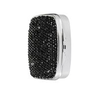 Sparkling Pill Case with 2 Compartments Crystal Diamonds Pill Case Small Medical Practitioners for Travel and Purse