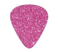 Sparkling Pink Glitter,12 Pcs Guitar Pick,3 Different Thickness Plectrums for Acoustic Guitar Bass Ukulele (0.46mm 0.96mm 0.71mm)