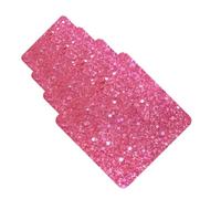 Sparkling Pink Glitter Car Air Fresheners Cards 4 Pcs Hanging Fragrance Scented Cards Long-Lasting Car Aromatherapy Tablets for Wardrobe Bathroom Car Interior Mirror Pendant Gifts