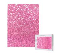 Sparkling Pink Glitter Printed,500 Pieces Wooden Jigsaw Family Game Jigsaw Puzzles for Adults Teens