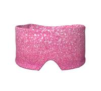 Sparkling Pink Glitter Printed, Full Eye Covers Light Blocking Eye Mask Sleep Eye and Ear Muffs